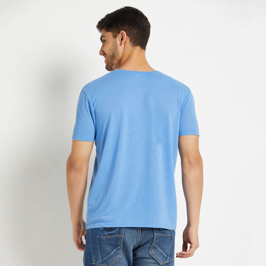 राउन्ड नेक टी-शर्ट, हल्का नीला, large image number null