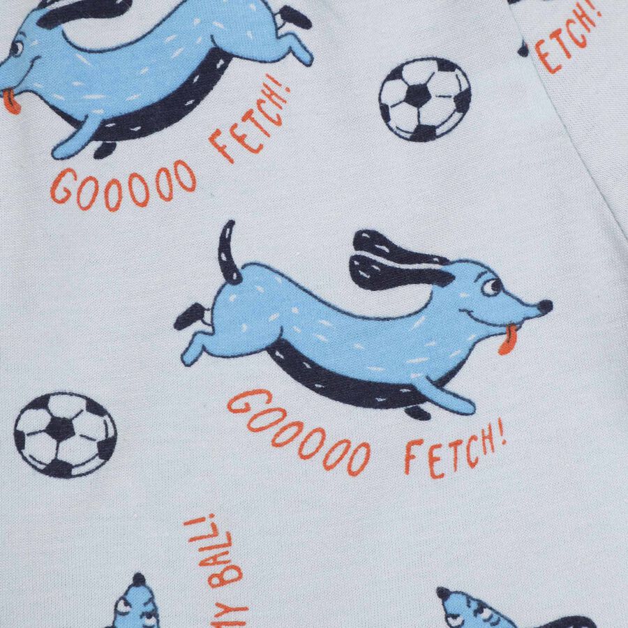 Boys All Over Print Bermuda, Light Blue, large image number null