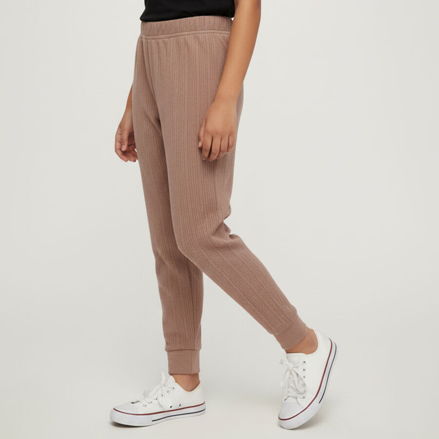 Girls Muted Brown Thermal Lower, भूरा, large image number null