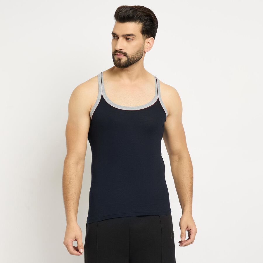 Men's 100% Cotton Gym T-Shirt , Navy Blue, large image number null