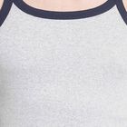 Cotton Solid Sleeveless Gym T-Shirt, Melange Light Grey, small image number null