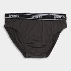 Boys' Charcoal Black Regular Fit Sports Briefs, गहरा ग्रे, small image number null