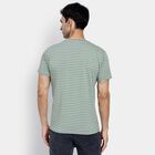 Men's Round Neck Half Sleeves T-Shirt, Light Green, small image number null