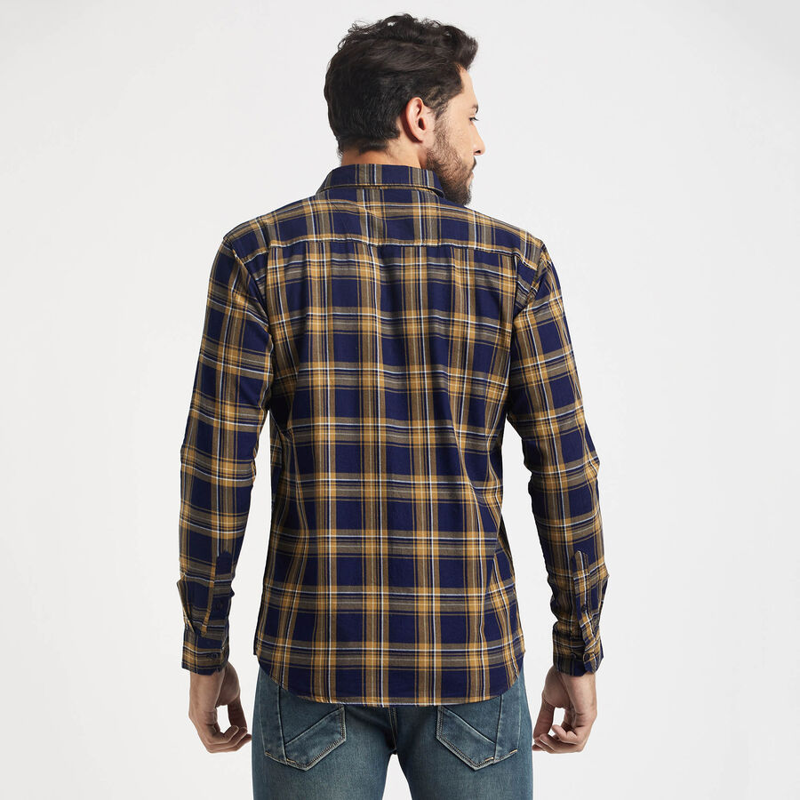 Cotton Checks Casual Shirt, Mustard, large image number null