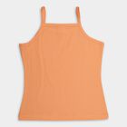 Girls' 100% Cotton Vest, पीच, small image number null