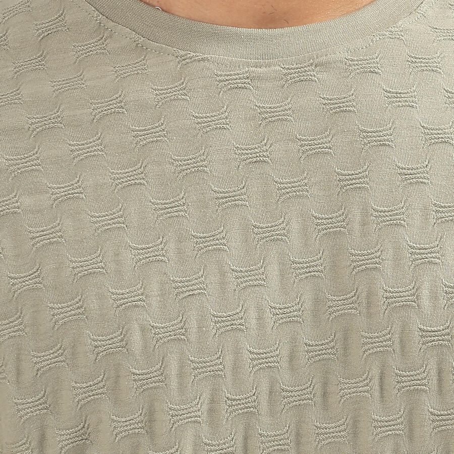Men's Round Neck Half Sleeves T-Shirt, Light Green, large image number null