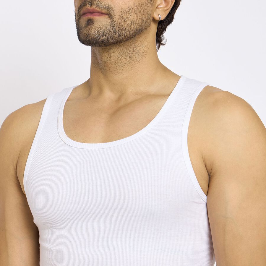 Men's 100% Cotton Gym T-Shirt, सफ़ेद, large