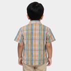 Boys Bright Orange Cotton Half Sleeve Classic Collar Casual Shirt, Orange, small image number null