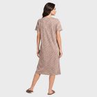 Women Grey Round Neck A-Line Nighty, Light Grey, small