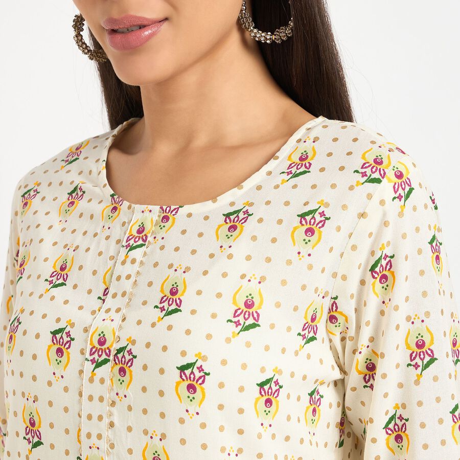 Ladies' Kurta, Off White, large image number null