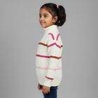 Girls Off White Turtleneck Casual Pullover, Off White, small image number null