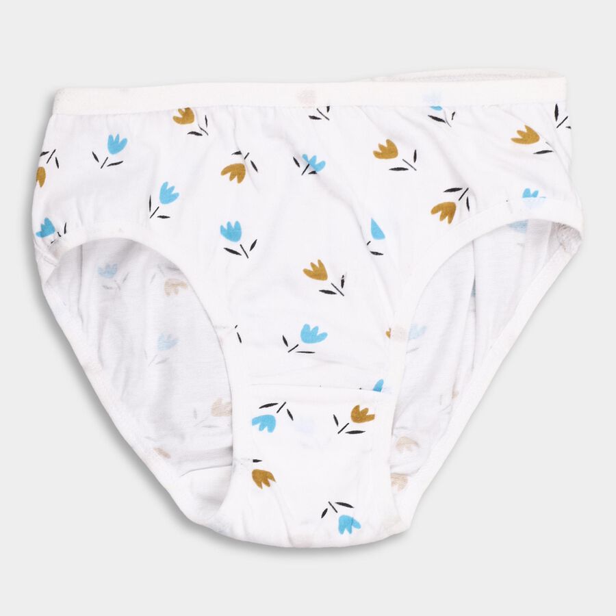 Girls' 100% Cotton Panty , White, large image number null