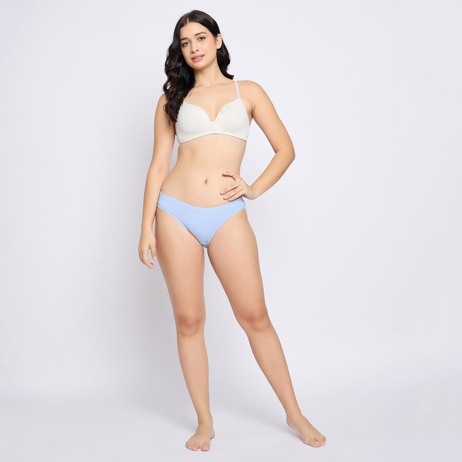 Ladies'100% Cotton Panty, Light Blue, large image number null
