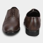 Men's Dark Brown Lace-Up Formal Shoes, भूरा, small