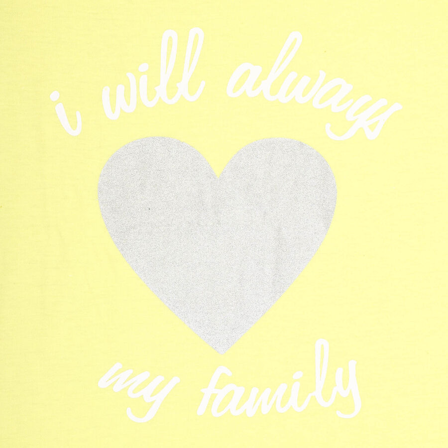 Girls Cotton T-Shirt, Yellow, large image number null