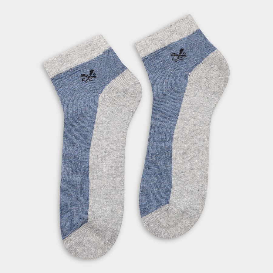 Men's Socks (Pack of 2), मिश्रित हल्का ग्रे, large
