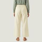 Women's Wide-Leg Solid Palazzos, Ecru Melange, small