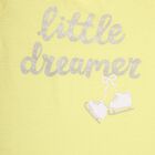 Infants Bright Yellow Cotton Round Neck Casual T-Shirt, Yellow, small image number null
