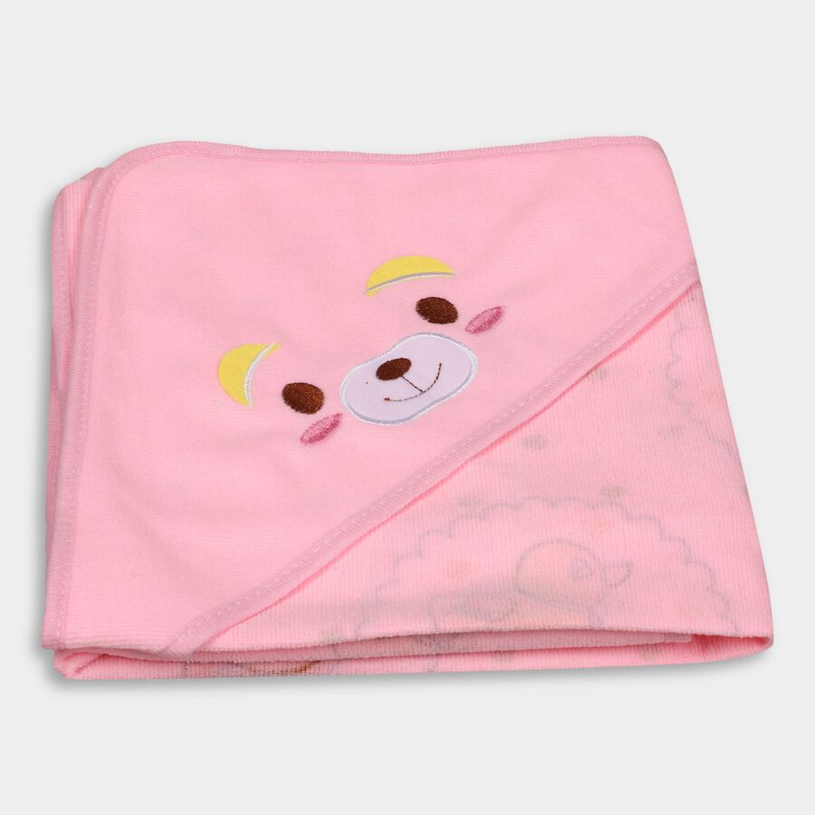 Infants' 100% Cotton Towel, Pink, large image number null