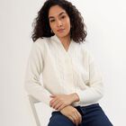 Ladies' Cardigan, White, small image number null