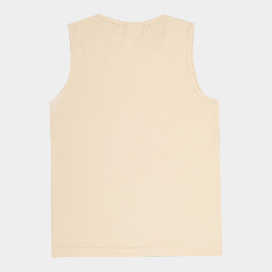 Boys Cotton T-Shirt, Beige, large image number null