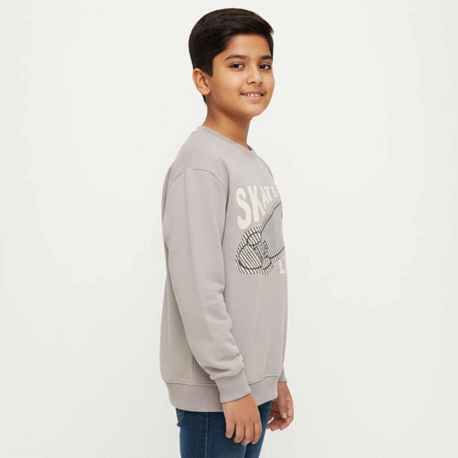 Boys' Sweatshirt, हल्का ग्रे, large image number null