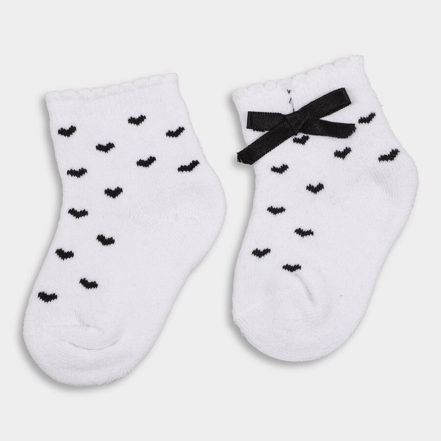 Infants' Socks (Pack of 2), Black, large image number null