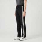 Women's Black Side-Striped Track Pants, काला, small