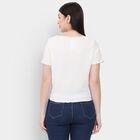 Ladies'  Crop  Top, Off White, small