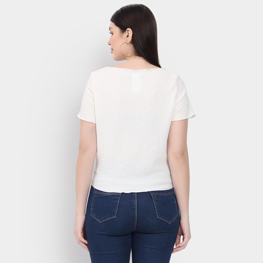 Ladies'  Crop  Top, Off White, large