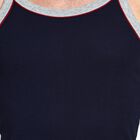 Men's 100% Cotton Gym T-Shirt , Navy Blue, small
