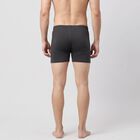 Men's Dark Grey Regular Fit Solid Trunks, गहरा ग्रे, small