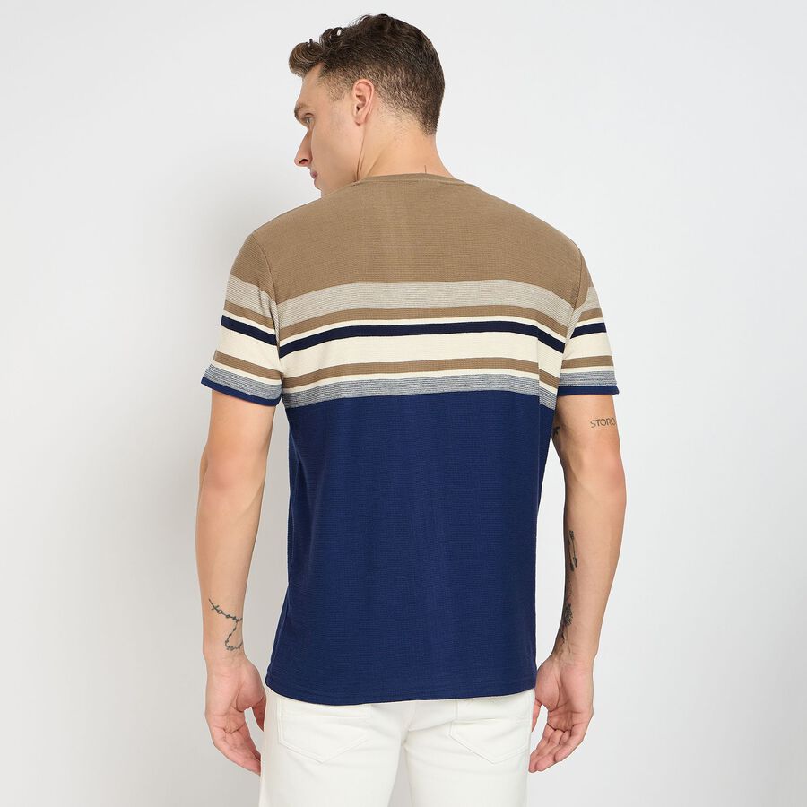 Men's 100% Cotton Round Neck Half Sleeves T-Shirt, Olive, large image number null