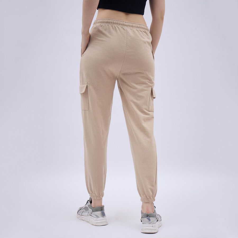 Women's Warm Beige Regular Fit Cargo Track Pants , गहरा पीला, large image number null