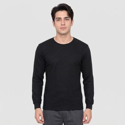 Men's Black Long Sleeve Thermal