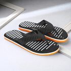 Men's Black Flip-Flop Slippers, Black, small