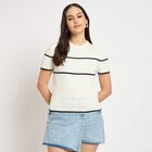 Ladies' 100% Cotton Crop  Top, सफ़ेद, small image number null