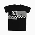 Boys Jet Black Round Neck Casual T-Shirt, Black, small image number null