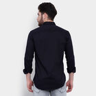 Cotton Solid Casual Shirt, Navy Blue, small image number null