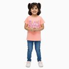 Girls' T-Shirt, पीच, small image number null