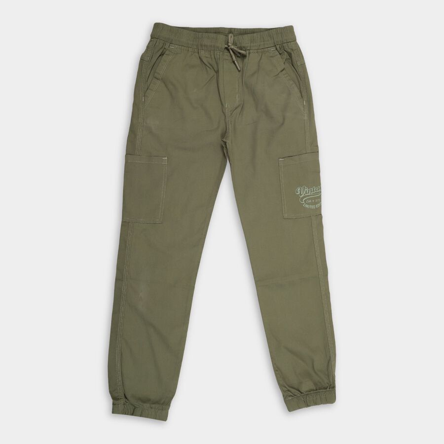 Boy's 100% Cotton Trousers , Light Green, large image number null