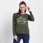 Cotton Round Neck Top, Olive, small image number null