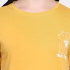 Ladies' Round Neck T-Shirt, मस्टर्ड, small