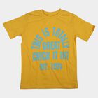 Boys' Half Sleeves T-Shirt, मस्टर्ड, small