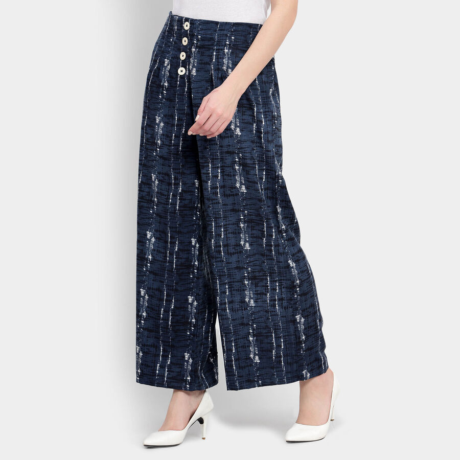 Printed Palazzo, Navy Blue, large image number null