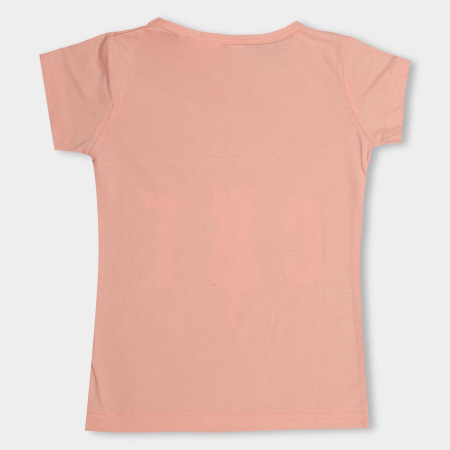 Girls' T-Shirt , पीच, large image number null