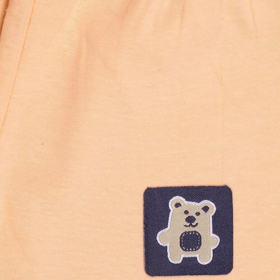 Infant Boys' 100% Cotton Baba Suit, Peach, large image number null