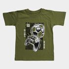 Boys' Half Sleeves T-Shirt, Olive, small