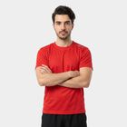 Men's Red Round Neck Regular Drifit T-Shirt, Red, small
