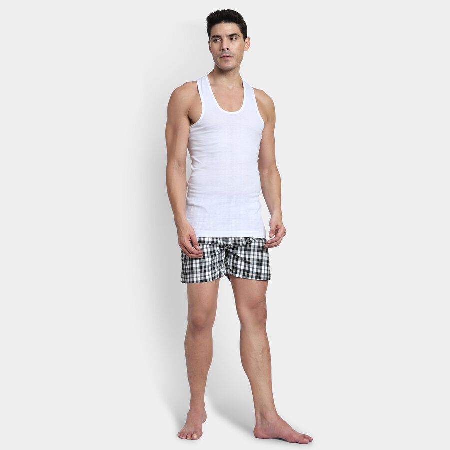 Men's 100% Cotton Vest, White, large image number null